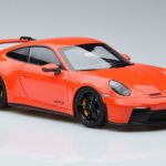 Porsche Porsche 911 992 GT3 Coupe Oranžs Norev 1:18 1:18 Metāls