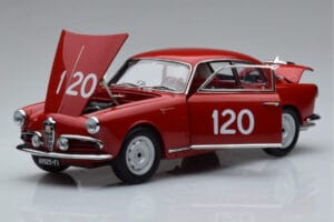 Alfa Romeo Giulietta SV #120 Mille Miglia 1956 Kyosho 1:18 08957A Metāls — attēls 2 no 9