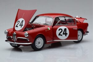 Alfa Romeo Giulietta SV #24 Targa Florio 1958 Kyosho 1:18 08957B Metāls — attēls 2 no 9