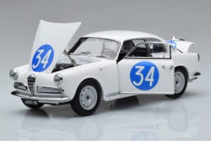 Alfa Romeo Giulietta SV #34 Targa Florio 1960 Kyosho 1:18 08957C Metāls — attēls 2 no 9