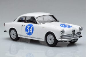 Alfa Romeo Giulietta SV #34 Targa Florio 1960 Kyosho 1:18 08957C Metāls — attēls 5 no 9