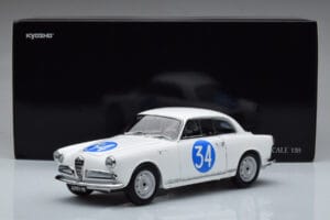 Alfa Romeo Giulietta SV #34 Targa Florio 1960 Kyosho 1:18 08957C Metāls — attēls 9 no 9