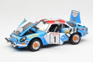 Alpine A110 1600S #1 Nicolas / Vial Winner Tour de Corse 1973 Kyosho 1:18 08485A Metāls — attēls 2 no 8