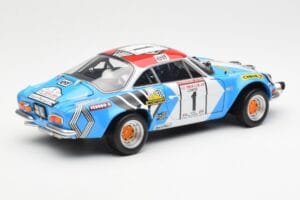 Alpine A110 1600S #1 Nicolas / Vial Winner Tour de Corse 1973 Kyosho 1:18 08485A Metāls — attēls 3 no 8