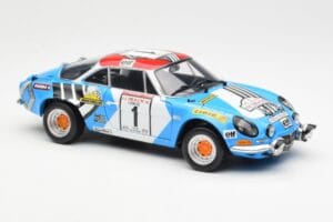Alpine A110 1600S #1 Nicolas / Vial Winner Tour de Corse 1973 Kyosho 1:18 08485A Metāls — attēls 6 no 8