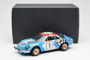 Alpine A110 1600S #1 Nicolas / Vial Winner Tour de Corse 1973 Kyosho 1:18 08485A Metāls — attēls 8 no 8
