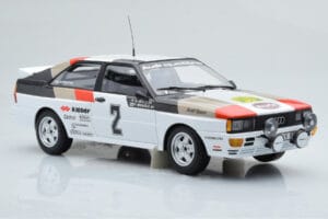 Audi Quattro Audi Sport #1 H. Mikkola / A. Hertz Winners International Swedish Rally 1981 Minichamps 1:18 155811102 Metāls — attēls 4 no 6