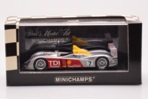 Audi R10 TDI LMP1 #7 R. Capello / T. Kristensen / A. McNish 24 Hours of Le Mans 2006 Minichamps 1:43 400061607 Metāls — attēls 4 no 4