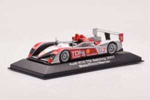 Audi R10 TDI LMP1 #2 F. Biela / E. Pirro / M. Werner 12 Hours of Sebring 2007 Minichamps 1:43 5020700233 Metāls — attēls 2 no 4