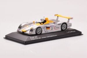 Audi R8 Infineon #2 L. Aiello / R. Capello / Pescatori 2nd Place 24 Hours of Le Mans 2001 Minichamps 1:43 400011202 Metāls — attēls 2 no 4