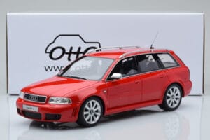 Audi RS4 B5 Avant Sarkans Otto 1:18 OT1026B Sveķi — attēls 6 no 6
