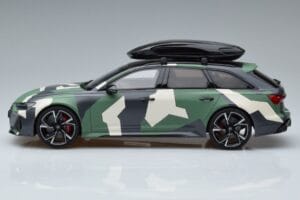 Audi RS6 C8 Avant Kamuflāža With Roof Top Asia Edition GT Spirit 1:18 CLDC014 Sveķi — attēls 3 no 6