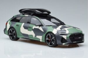 Audi RS6 C8 Avant Kamuflāža With Roof Top Asia Edition GT Spirit 1:18 CLDC014 Sveķi — attēls 4 no 6