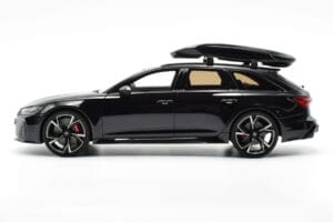 Audi RS6 C8 Avant Mythos Melns Ar Oglekļa Jumtu Asia Edition GT Spirit 1:18 CLDC007 Sveķi — attēls 3 no 6