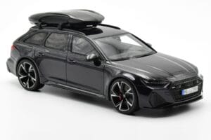 Audi RS6 C8 Avant Mythos Melns Ar Oglekļa Jumtu Asia Edition GT Spirit 1:18 CLDC007 Sveķi — attēls 4 no 6