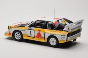 Audi Sport Quattro S1 E2 #4 S. Blomqvist / B. Cederberg Rally 1000 Lakes 1985 IXO 1:18 18RMC161A Metāls — attēls 5 no 6