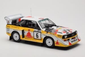 Audi Sport Quattro S1 E2 #6 H. Mikkola / A. Hertz Rally 1000 Lakes 1985 IXO 1:18 18RMC161B Metāls — attēls 4 no 6