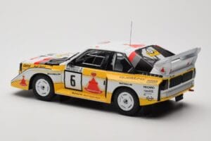 Audi Sport Quattro S1 E2 #6 H. Mikkola / A. Hertz Rally 1000 Lakes 1985 IXO 1:18 18RMC161B Metāls — attēls 5 no 6