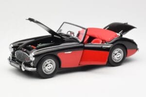 Austin-Healey 3000 Mk I Spider Melns Sarkans Kyosho 1:18 08141KR Metāls — attēls 2 no 8