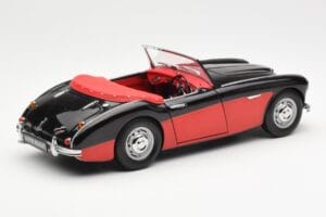 Austin-Healey 3000 Mk I Spider Melns Sarkans Kyosho 1:18 08141KR Metāls — attēls 3 no 8
