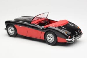 Austin-Healey 3000 Mk I Spider Melns Sarkans Kyosho 1:18 08141KR Metāls — attēls 7 no 8