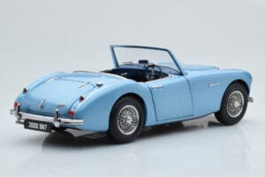 Austin-Healey 3000 Mk1 BN7 Zils Kyosho 1:18 08149HBL Metāls — attēls 4 no 8