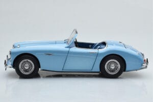 Austin-Healey 3000 Mk1 BN7 Zils Kyosho 1:18 08149HBL Metāls — attēls 5 no 8