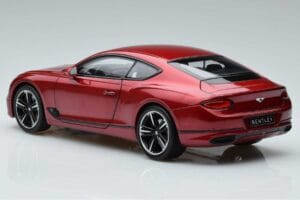 Bentley Continental GT Candy Sarkans Norev 1:18 182788 Metāls — attēls 6 no 7