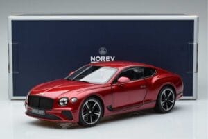 Bentley Continental GT Candy Sarkans Norev 1:18 182788 Metāls — attēls 7 no 7