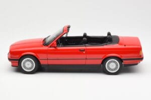 BMW 318i E30 Kabriolets Sarkans Norev 1:18 183210 Metāls — attēls 3 no 6