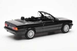 BMW 325i E30 Kabriolets Melns Metaliks Norev 1:18 183211 Metāls — attēls 2 no 6