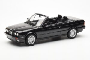 BMW 325i E30 Kabriolets Melns Metaliks Norev 1:18