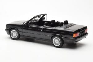 BMW 325i E30 Kabriolets Melns Metaliks Norev 1:18 183211 Metāls — attēls 5 no 6