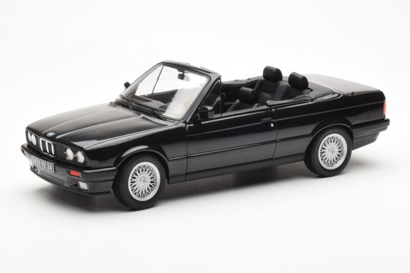 BMW 325i E30 Kabriolets Melns Metaliks Norev 1:18