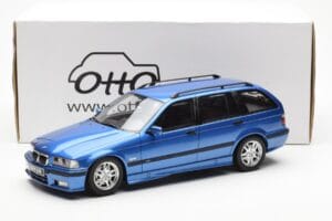 BMW 328i E36 Touring M Package Zils Otto 1:18 OT358 Sveķi — attēls 6 no 6