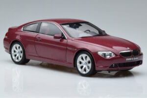 BMW 645Ci E63 Tumši Sarkans Kyosho 1:18 08701CR Metāls — attēls 5 no 7