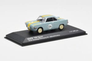BMW 700 Sport #64 Hulbusch / Stausberg 12 Hours of Nurburgring 1961 Minichamps 1:43 400612364 Metāls — attēls 2 no 4