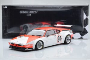 BMW M1 Equipe Dominique Lacaud #84 H. Stuck / Burger / D. Lacaud 24 Hours of Le Mans 1980 Minichamps 1:18 155802984 Metāls — attēls 6 no 6