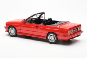 BMW M3 E30 Kabriolets Sarkans Otto 1:18 OT077 Sveķi — attēls 5 no 6