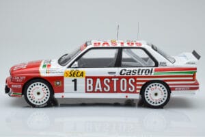 BMW M3 E30 Bastos #1 R. Ravaglia / E. Pirro / E. Van de Poele 24 Hours of Spa 1991 IXO 1:18 18RMC081A Metāls — attēls 3 no 6