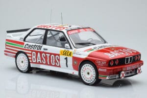 BMW M3 E30 Bastos #1 R. Ravaglia / E. Pirro / E. Van de Poele 24 Hours of Spa 1991 IXO 1:18 18RMC081A Metāls — attēls 4 no 6