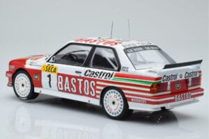BMW M3 E30 Bastos #1 R. Ravaglia / E. Pirro / E. Van de Poele 24 Hours of Spa 1991 IXO 1:18 18RMC081A Metāls — attēls 5 no 6