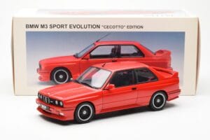 BMW M3 E30 Sport Evolution Cecotto Edition Sarkans AUTOart 1:18 70566 Metāls — attēls 8 no 8