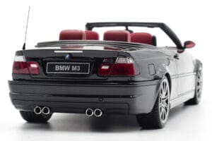 BMW M3 E46 Kabriolets Melns Otto 1:18 OT380 Sveķi — attēls 7 no 9