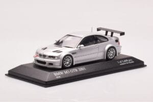 BMW M3 E46 GTR Street Sudrabs Minichamps 1:43 403012105 Metāls — attēls 2 no 4