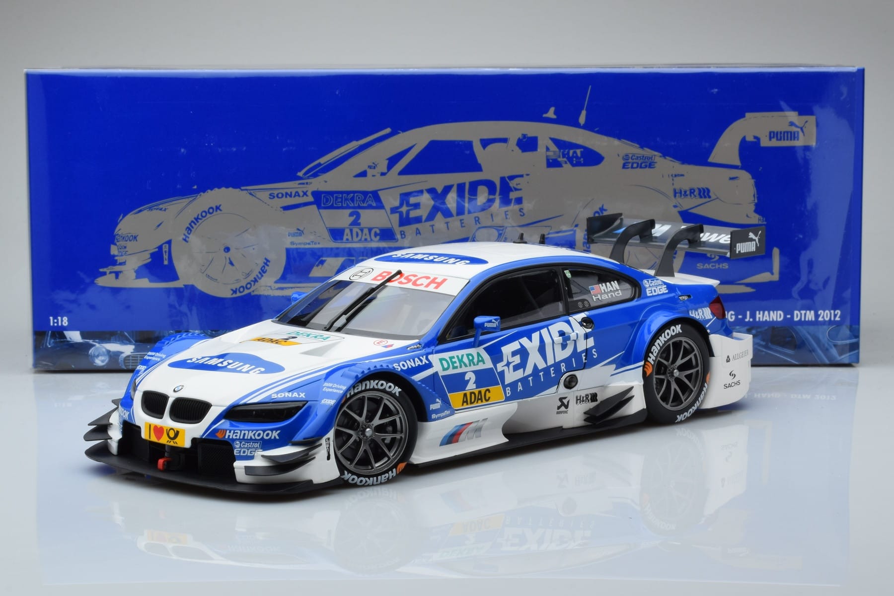 BMW M3 #2 BMW Team RMG A.J. Hand DTM 2012 Minichamps 1:18 100122202 Metāls — attēls 8 no 8