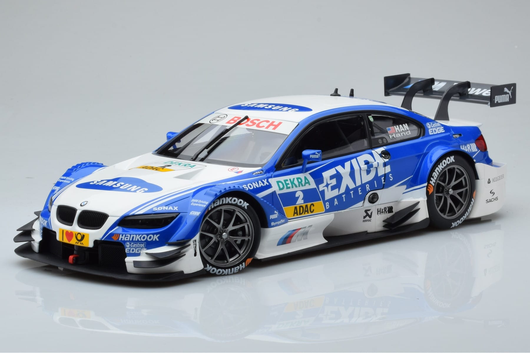 BMW M3 #2 BMW Team RMG A.J. Hand DTM 2012 Minichamps 1:18 100122202 Metāls