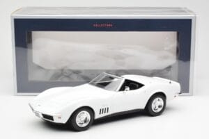 Chevrolet Corvette C3 Kabriolets Can-Am Balts Norev 1:18 189038 Metāls — attēls 6 no 6