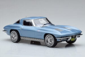 Chevrolet Corvette C2 Sting Ray Zils Norev 1:18 189050 Metāls — attēls 4 no 6
