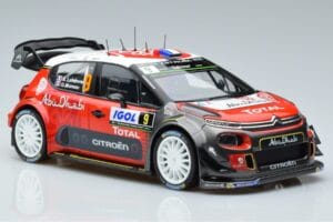 Citroen C3 WRC #9 S. Lefebvre / G. Moreau Tour de Corse 2017 Norev 1:18 181633 Metāls — attēls 4 no 6